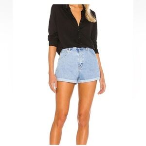 Rollas dusters high rise slim Tan Denim Shorts size 29
